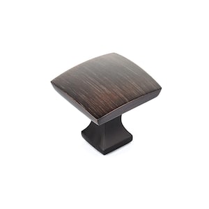 Rosemere Collection 1-5/16 in. (33 mm) x 1-5/16 in. (33 mm) Brushed Oil-Rubbed Bronze Transitional Cabinet Knob