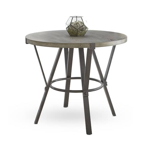 Steve Silver Company Portland 42 in. Round Gray Wood and Ash