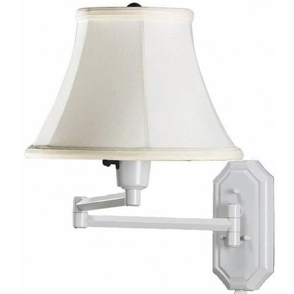 Home Decorators Collection Traditional White Swing Arm Lamp
