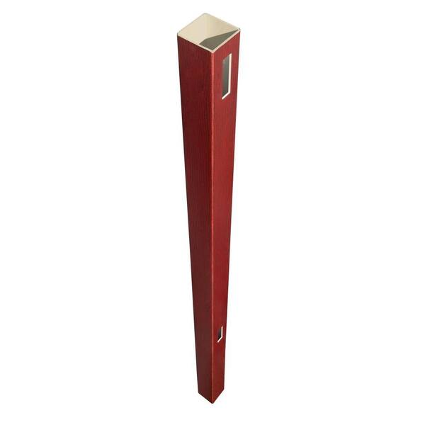 Veranda Pro Series 5 in. x 5 in. x 8-1/2 ft. Cherry Vinyl Anaheim Heavy Duty Routed Fence End Post