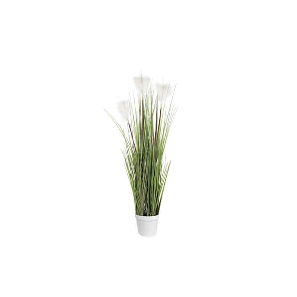Algreen PRODUCTS 51 in. Artificial Seagrass White (6.7 in. x5.9 in. H Pot x 47.3 in. x 51 in. H)