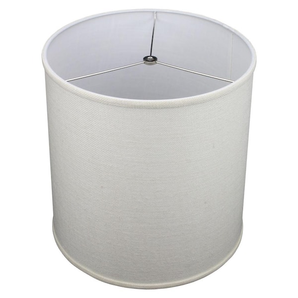 FenchelShades.com Fenchel Shades 14 in. Top Diameter x 15 in. Bottom Diameter x 15 in. Slant, Empire Lamp Shade - Burlap Off White
