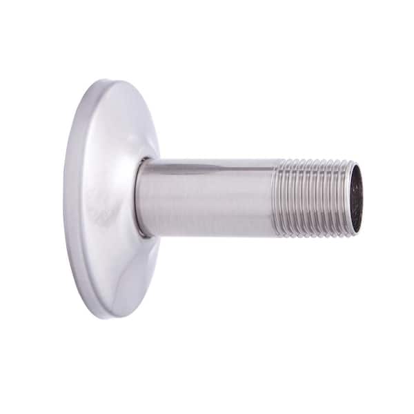Dyconn 3 in. Straight Shower Arm and Flange in Brushed Nickel