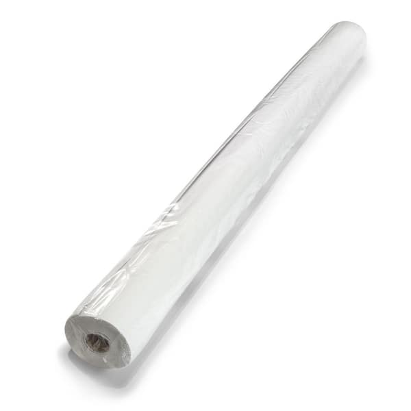 0.08 in. x 4 ft. x 10 ft. Pure White Square Edge Vinyl Glossy Peel and Stick Decorative Wall Paneling Roll (1-Pack)
