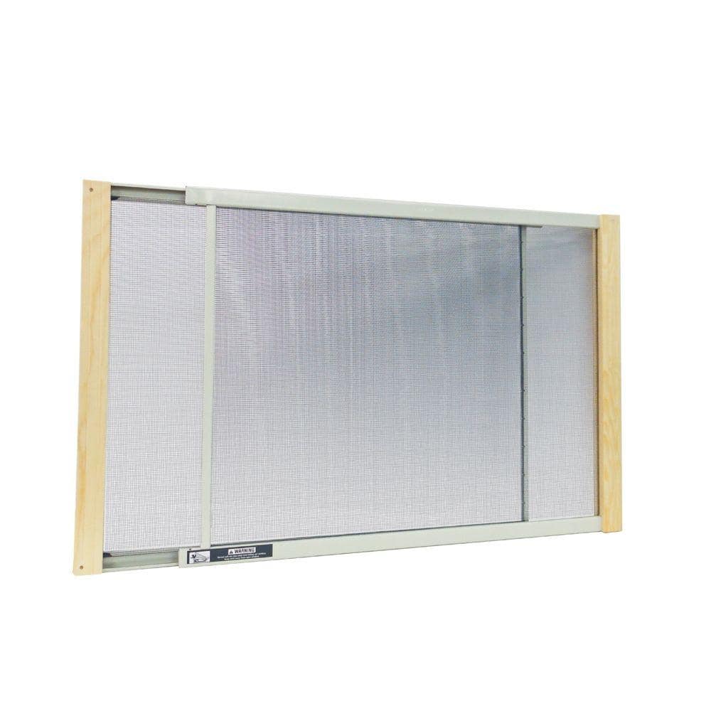 37in x 10in ALUMINUM ADJUSTABLE WINDOW SCREEN Heavy Duty Wood Reinforced Framing 