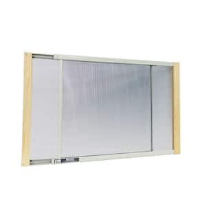 21 - 37 in. W x 18 in. H Clear Wood Frame Adjustable Window Screen