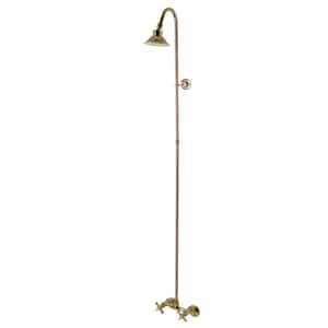 Essex 2-Handle 1-Spray Clawfoot Tub Faucet in Polished Brass (Valve Included)