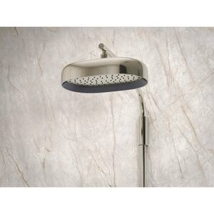 Statement Oblong 1-Spray Patterns 2.5 GPM 14 in. Ceiling Mount Rainhead Fixed Shower Head in Vibrant Polished Nickel