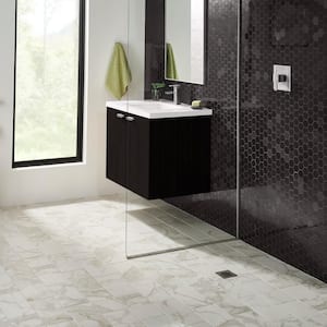 Absolute Black Hexagon 11 in. x 12 in. Polished Absolute Black Granite Mosaic Tile (5 sq. ft./Carton)