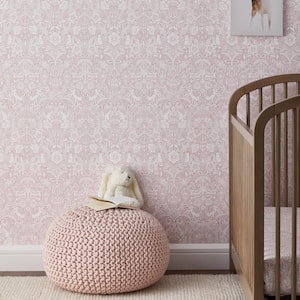 Little Bunny Pink Non-Pasted Wallpaper Roll (Covers 52 sq. ft.)