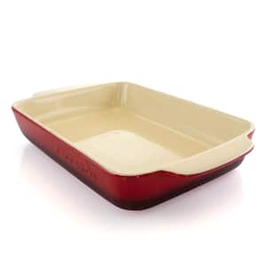 Artisan 4 Qt. Red Stoneware Bake Pan
