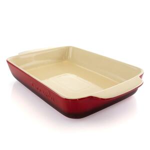 Artisan 5.6 Qt. Red Stoneware Bake Pan