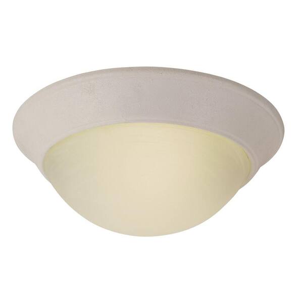 Bel Air Lighting Stewart 2-Light White Incandescent Ceiling Flushmount