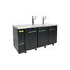 4 Tap Three 1/2 Barrel Beer Keg 72 in. Kegerator Beer Dispenser EUD72