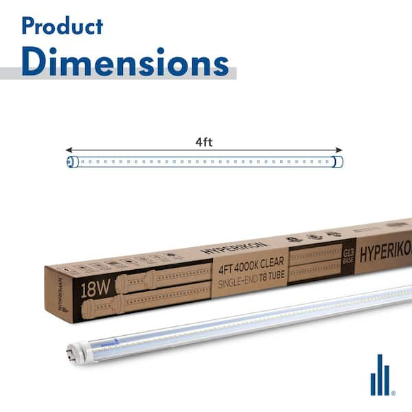 hyperikon t8 4 foot led tube