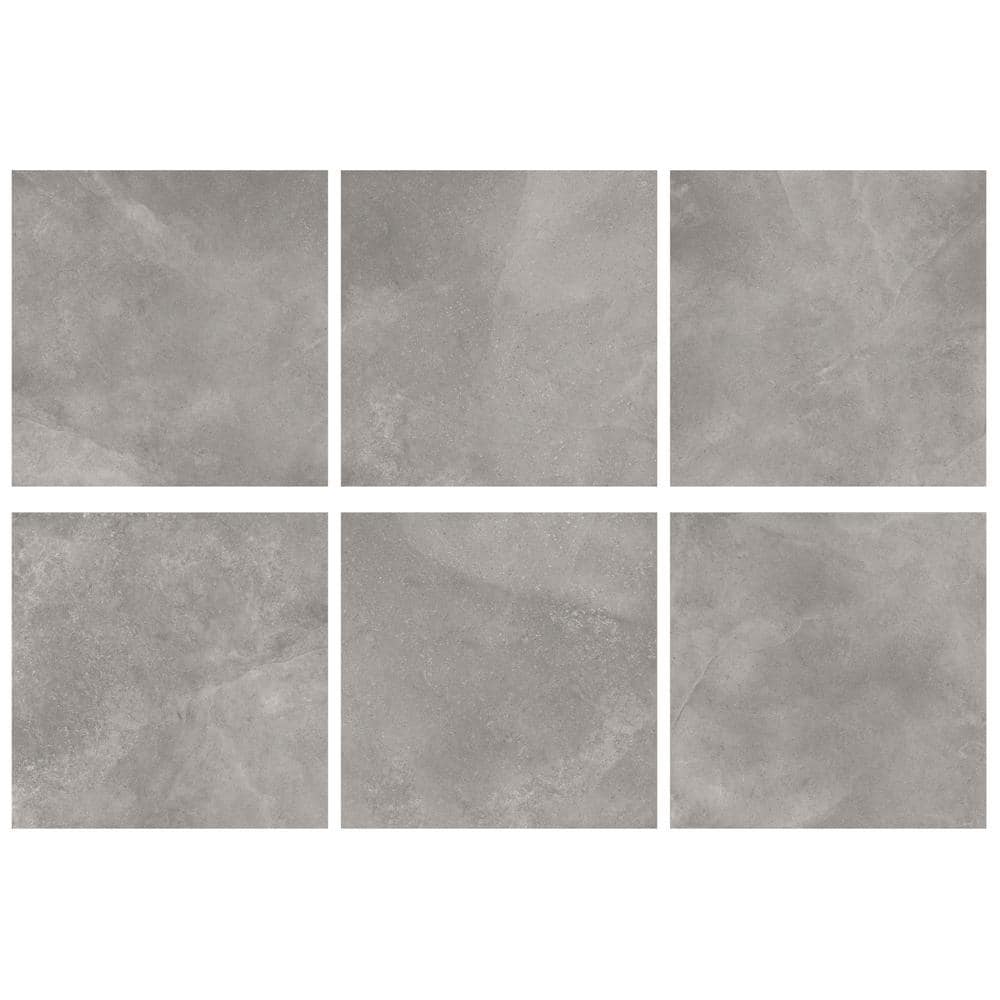 Iris Large Format Matte Gray Porcelain Tile 48x48