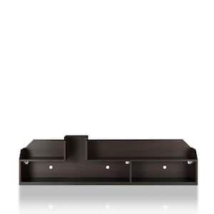 Rohan 63 in. Walnut Particle Board Floating TV Stand Fits TVs Up to 70 in. with Wall Mount Feature