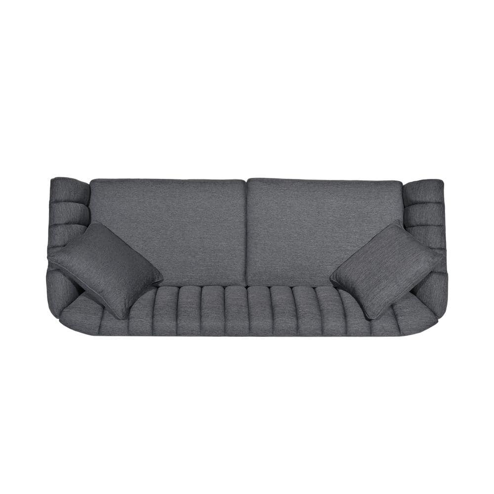 Elegant Blue Velvet 3-Seater Lawson Sofa with Tufted Tight Back