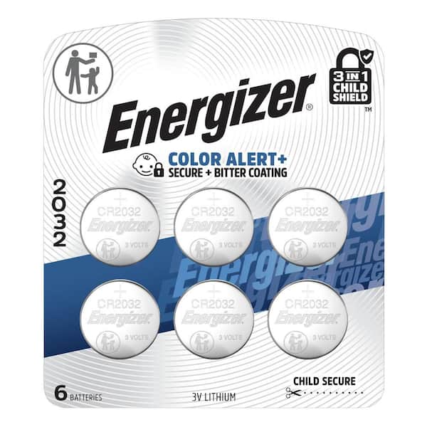 2032 Batteries (6-Pack), 3V Lithium Coin Batteries