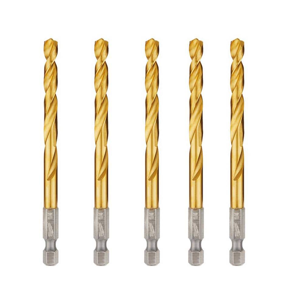 SHOCKWAVE 1/4 in. Titanium Twist Drill Bit (5-Pack) price history on PriceWatchPro
