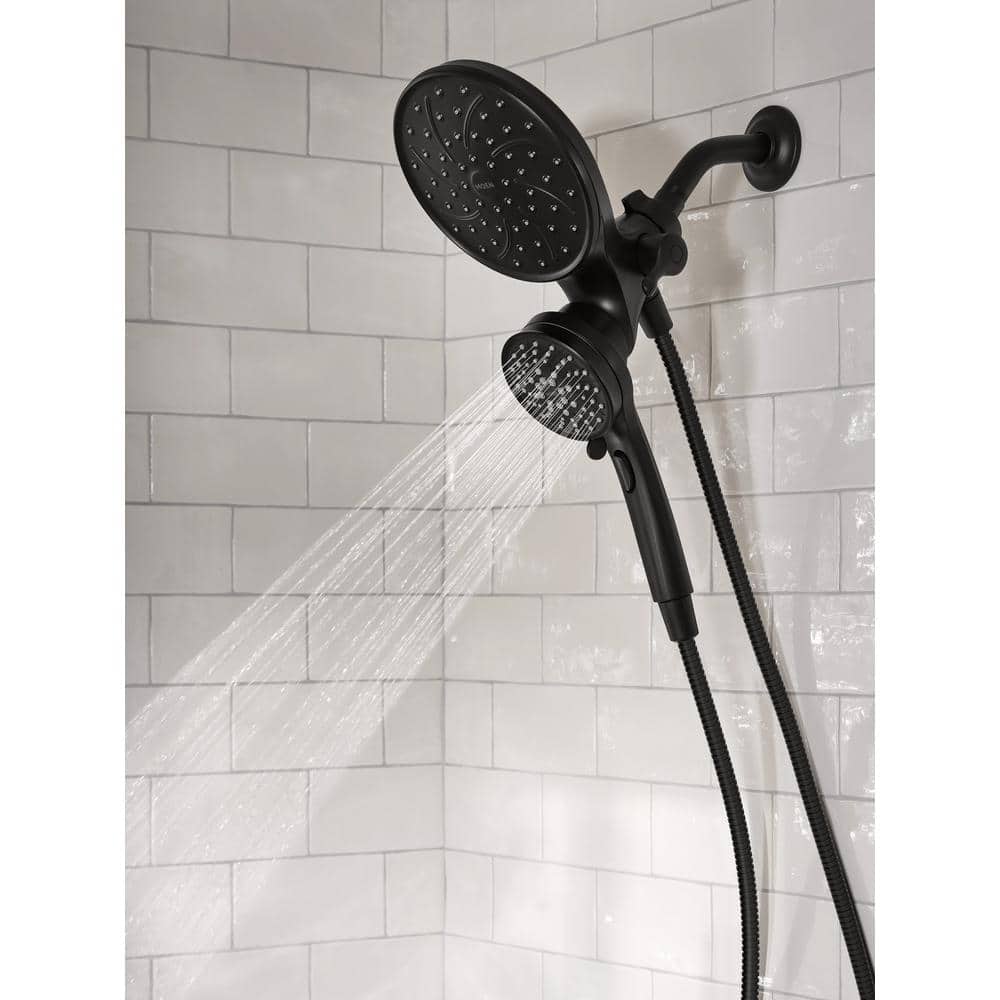 Matte Black Lever Handle Wall Mounted Tub and Shower Faucet