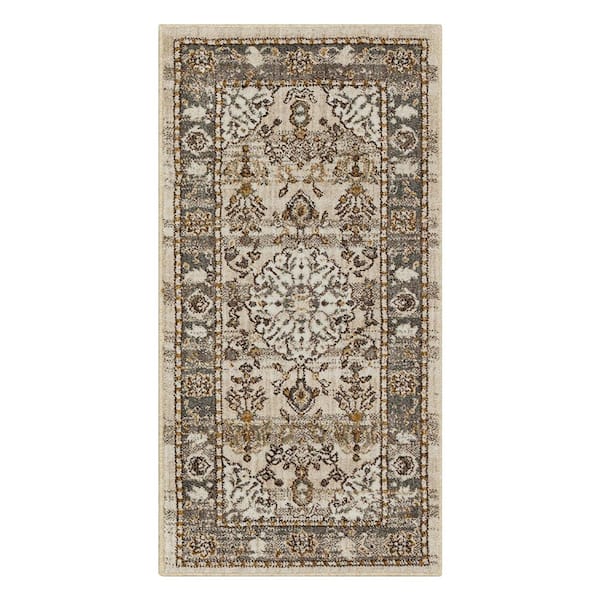 Fitzgerald 2 ft. x 4 ft. Gray Abstract Scatter Area Rug