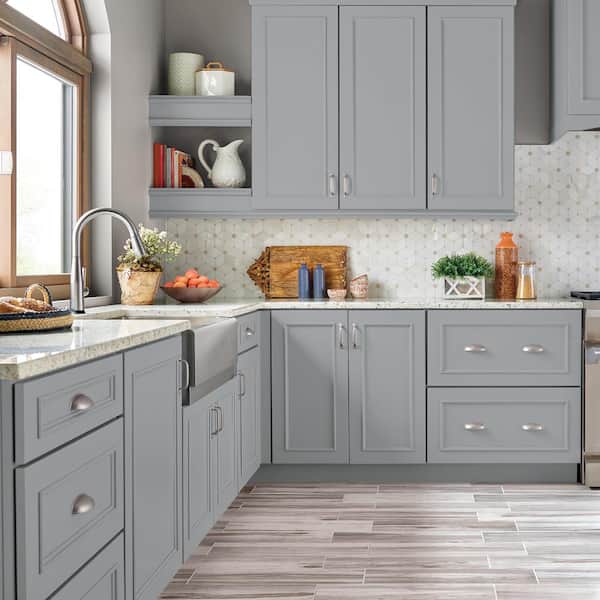 1 gal. #AE-50 Gray Cast Semi-Gloss Enamel Interior/Exterior Cabinet, Door & Trim Paint