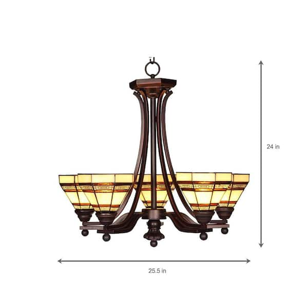 hampton bay tiffany style chandelier