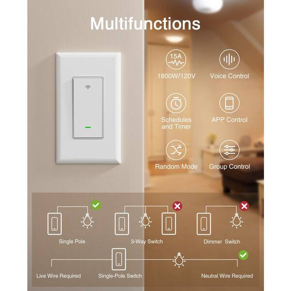Yichuhaoxi Smart Single-Pole Illuminated Antimicrobial