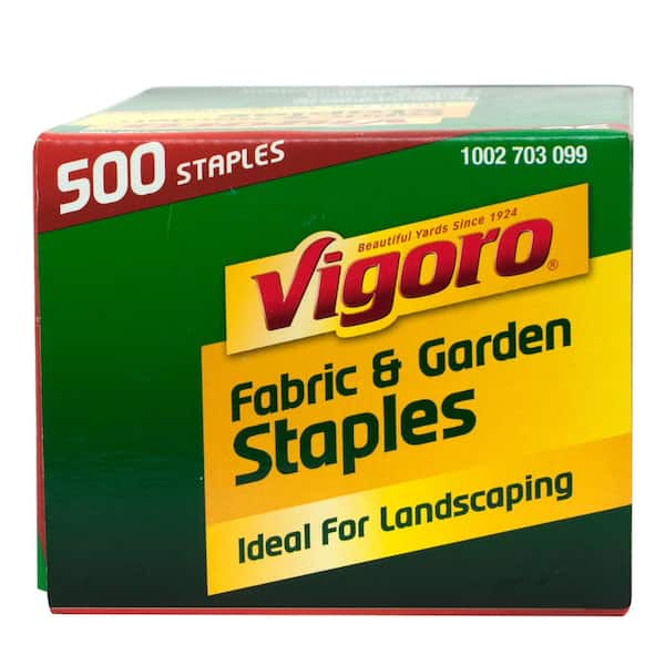 Vigoro 4 in. Weed Barrier Landscape Fabric Garden Staples (500-Pack)