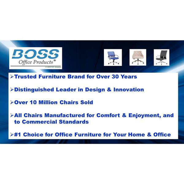 Boss Office B6508 Budget Mesh Task Chair in Black for sale online 