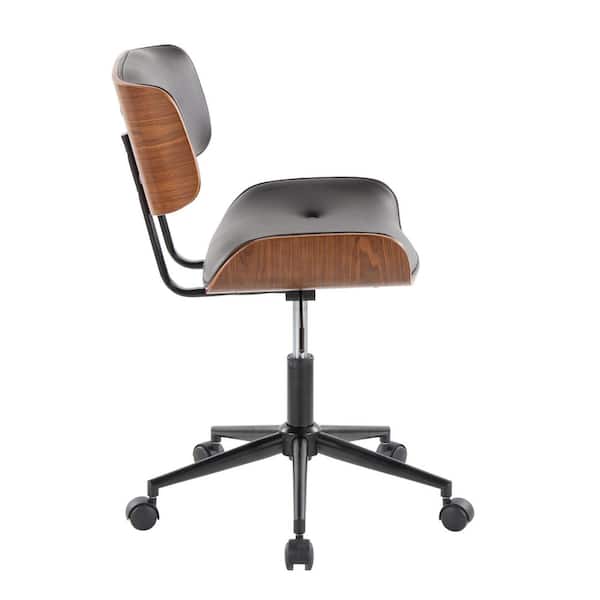 LumiSource Lombardi Faux Leather Adjustable Height Office Chair in