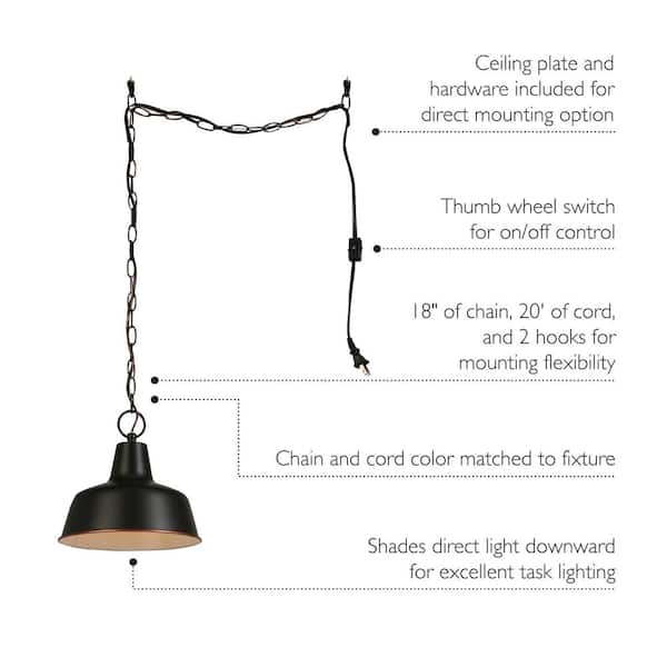 Design House Mason 1 Light Swag Pendant, How To Swag A Lamp