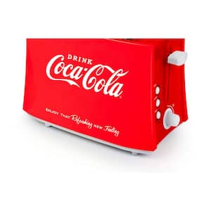 Coca-Cola 4-Slice Red Wide Slot Grilled Cheese Toaster