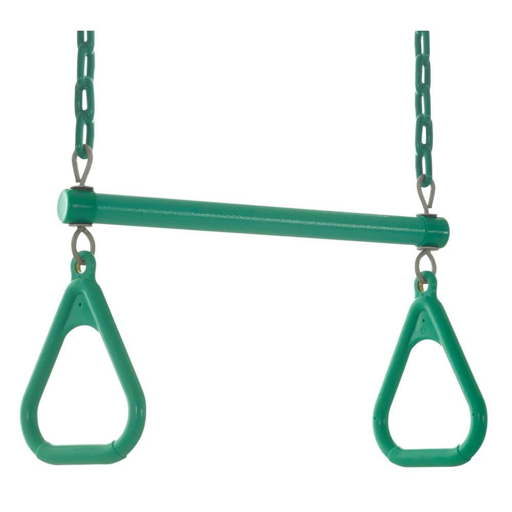 SWINGAN Machrus Swingan Trapeze Swing Bar with Vinyl Coated Chain Fully