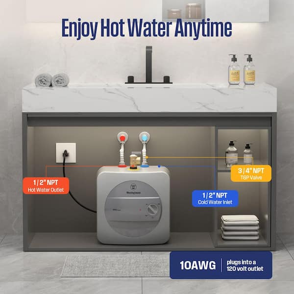 Apolo Classic 2.5 gal. Compact Point of use 1440-Watt Element Mini-Tank Electric Water Heater with 6-Year Warranty