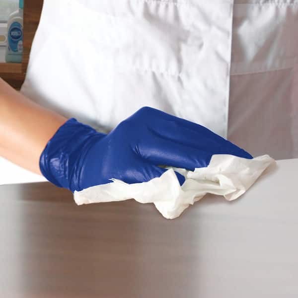 Fifth Pulse Nitrile Exam Latex Free & Powder Free Gloves - Blue - Box of 50 Gloves (Large)