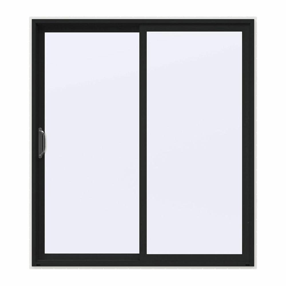 72 in. x 80 in. V-4500 Contemporary Bronze FiniShield Vinyl Left-Hand Full Lite Sliding Patio Door w/White Interior price history on PriceWatchPro