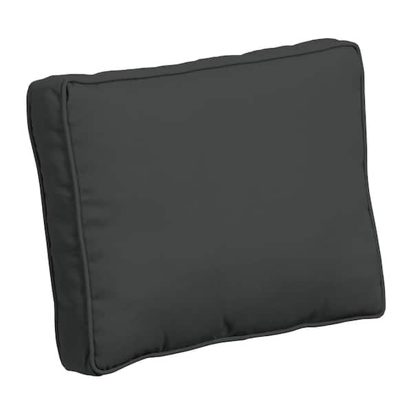 ARDEN SELECTIONS ProFoam 24 in. x 19 in. Slate Grey Rectangle Outdoor Plush Deep Seat Pillow Back