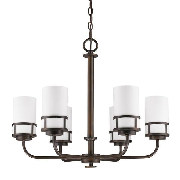 Acclaim Lighting Alexis Indoor 6-Light Oil Rubbed Bronze Chandelier with Glass Shades