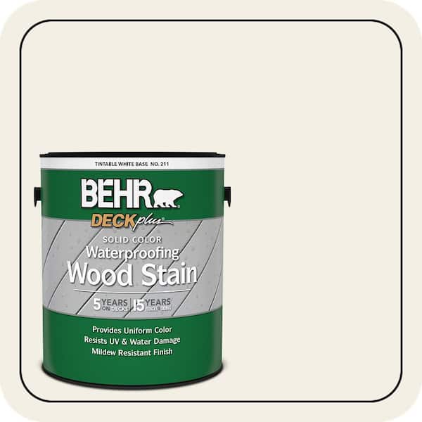 1 gal. #SC-337 Pinto White Solid Color Waterproofing Exterior Wood Stain