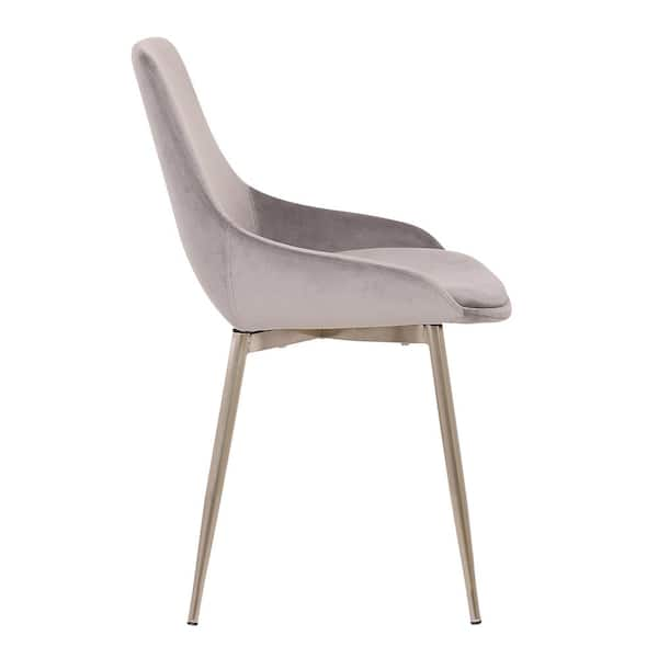 aston dining chair grey velvet