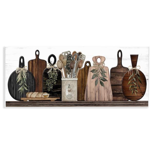 Wooden Kitchen Items by Cindy Jacobs Unframed Graphic Art Print Food 7 in. x 17 in.
