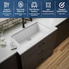 Karran QU- 812 Quartz 32.5 in. Large Single Bowl Undermount Kitchen Sink in White QU-812-WH