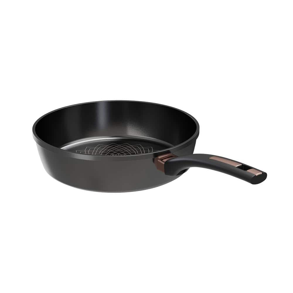 7.9 Inch Black Aluminum Nonstick Deep Frying Pan