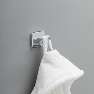 Futura Double Towel Hook Bath Hardware Accessory in Polished Chrome (2-Pack)