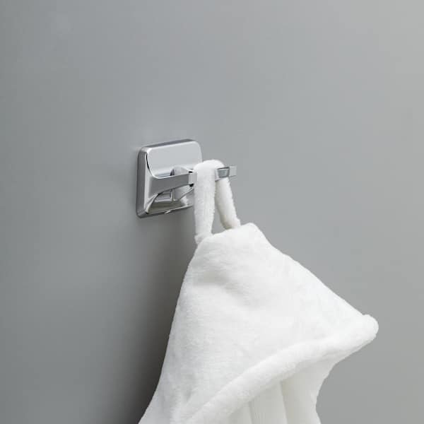 (2-Pack) Futura Knob Towel Hook Bath Hardware Accessory in Polished Chrome