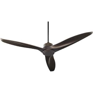 Kress 60 in. 3 Blade Oiled Bronze Modern and Contemporary Ceiling Fan