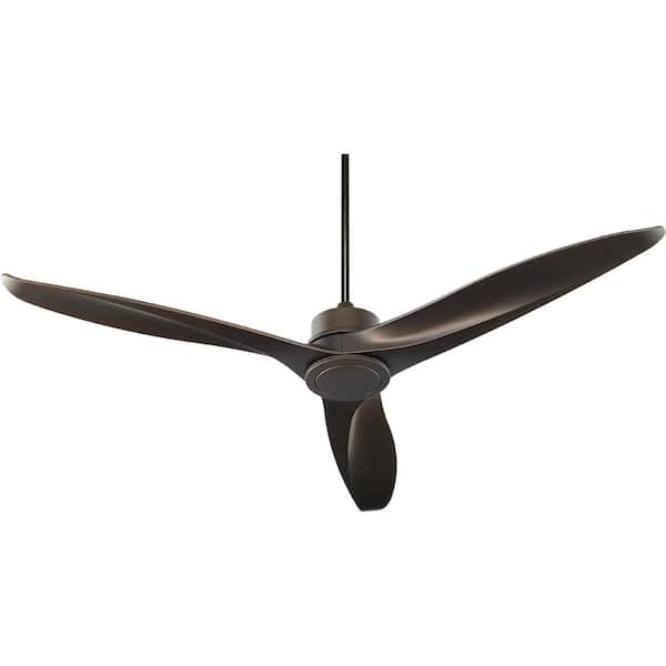quorum Kress 60 in. 3 Blade Oiled Bronze Modern and Contemporary Ceiling Fan