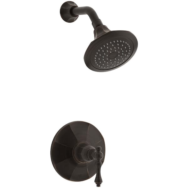 KOHLER Kelston 1-Spray 6.5 in. Single Wall Mount Fixed Shower Head in Oil-Rubbed Bronze